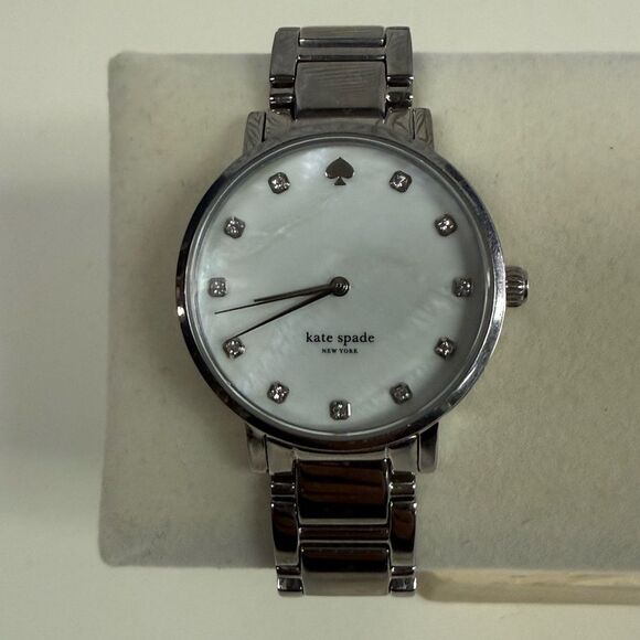 Kate Spade Silvertone Mother of Pearl Gramercy Watch